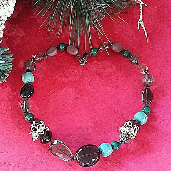 SOLD ALEXIS BITTAR malachite and quartz necklace - Picture 4 of 6